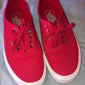 Red vans, boys size 6.5.